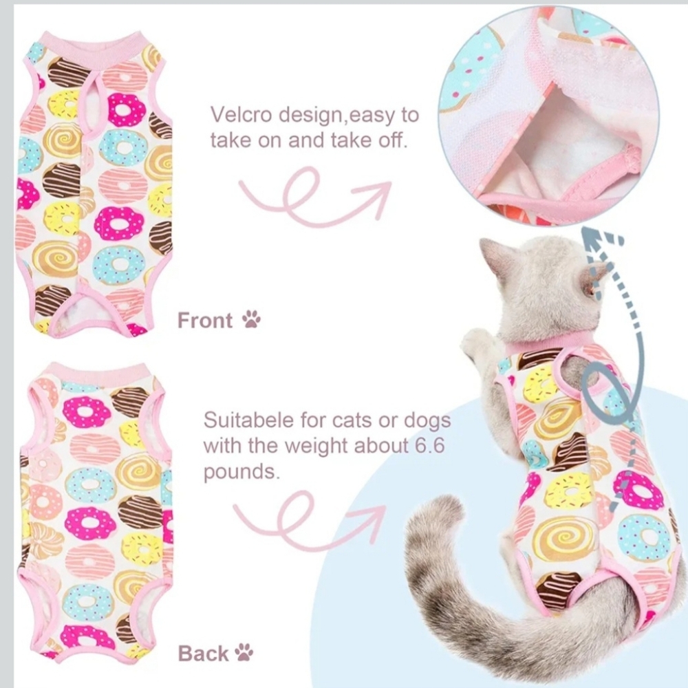 Colorful Pattern Cat/Dog Onesie. SMALL - Picture 3 of 10